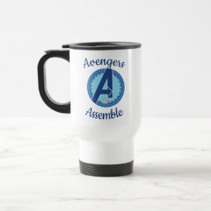 Avengers   Scalloped Avengers Logo Travel Mug