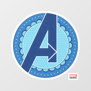 Avengers Scalloped Avengers Logo Window Cling