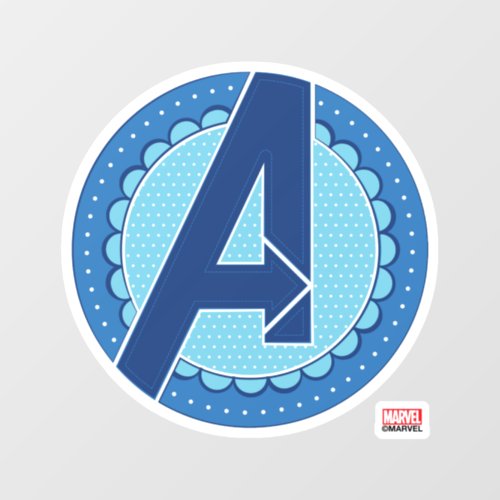 Avengers  Scalloped Avengers Logo Window Cling