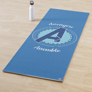 Avengers Scalloped Avengers Logo Yoga Mat