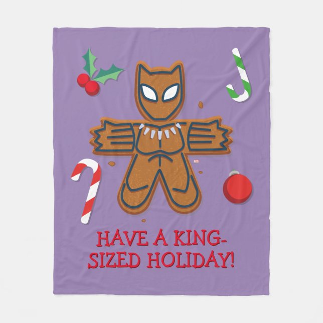 Avengers Seasonal | Black Panther Cookie Fleece Blanket (Front)