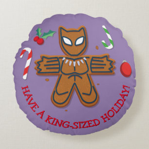 Avengers Seasonal Black Panther Cookie Round Pillow