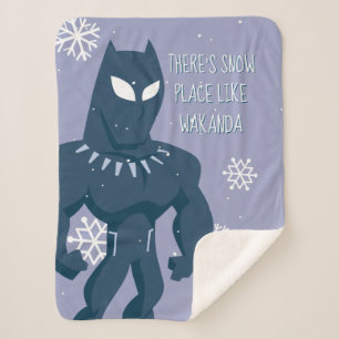 Avengers Seasonal Black Panther Sherpa Blanket