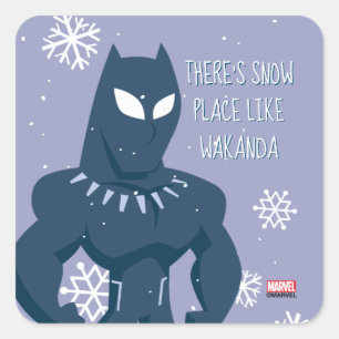 Avengers Seasonal Black Panther Square Sticker