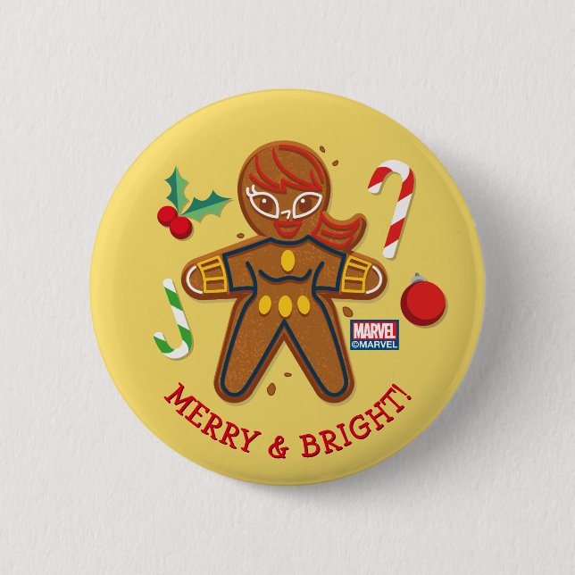 Avengers Seasonal | Black Widow Cookie Button (Front)