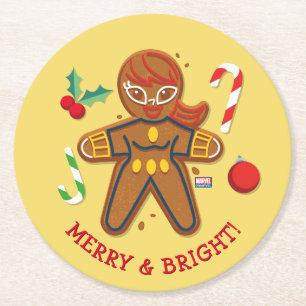 Avengers Seasonal Black Widow Cookie Round Paper Coaster