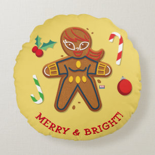 Avengers Seasonal Black Widow Cookie Round Pillow