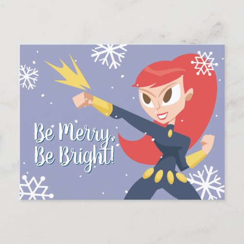 Avengers Seasonal  Black Widow Holiday Postcard