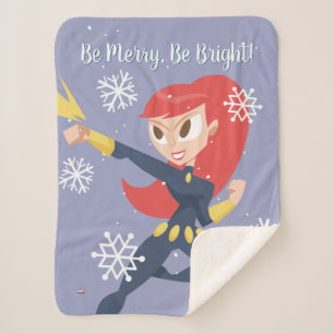 Avengers Seasonal Black Widow Sherpa Blanket