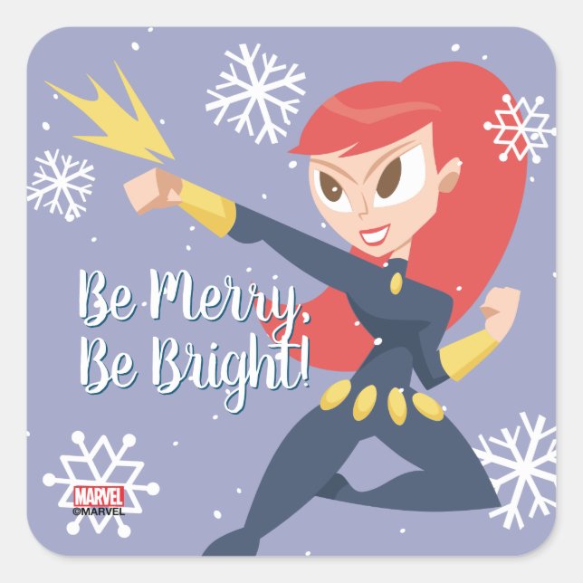 Avengers Seasonal | Black Widow Square Sticker (Front)