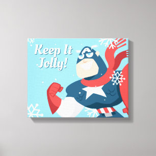 Avengers Seasonal Captain America Canvas Print