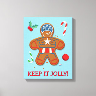 Avengers Seasonal Captain America Cookie Canvas Print