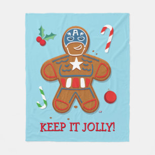 Avengers Seasonal   Captain America Cookie Fleece Blanket