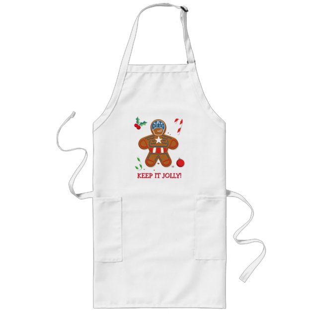 Avengers Seasonal | Captain America Cookie Long Apron (Front)