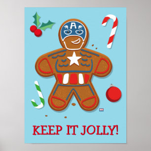 Avengers Seasonal Captain America Cookie Poster