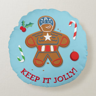 Avengers Seasonal Captain America Cookie Round Pillow