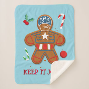 Avengers Seasonal   Captain America Cookie Sherpa Blanket