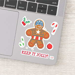 Avengers Seasonal Captain America Cookie Sticker