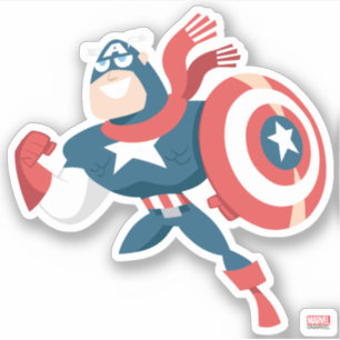 Avengers Seasonal   Captain America Sticker