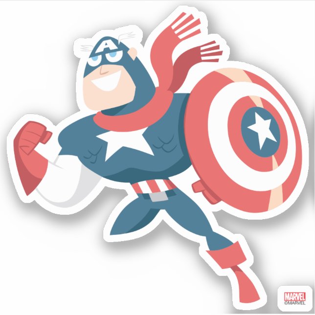Avengers Seasonal | Captain America Sticker (Front)