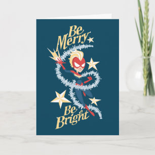 Avengers Seasonal   Captain Marvel "Be Merry" Card