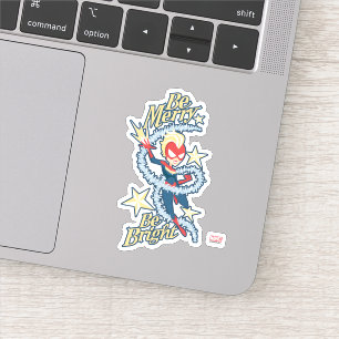 Avengers Seasonal   Captain Marvel "Be Merry" Sticker
