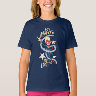 Avengers Seasonal Captain Marvel "Be Merry" T-Shirt