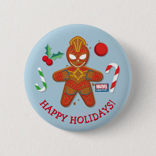 Avengers Seasonal   Captain Marvel Cookie Button
