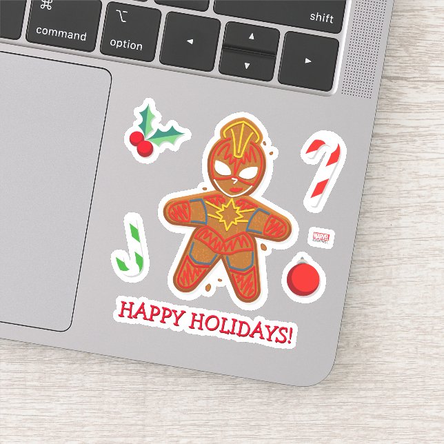 Avengers Seasonal | Captain Marvel Cookie Sticker (Detail)