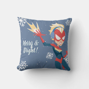 Avengers Seasonal   Captain Marvel Throw Pillow