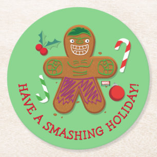 Avengers Seasonal Hulk Cookie Round Paper Coaster