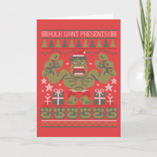 Avengers Seasonal   Hulk Cross-Stitch Graphic Card