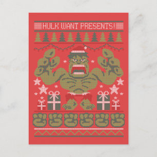 Avengers Seasonal   Hulk Cross-Stitch Graphic Postcard