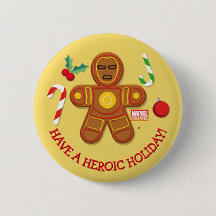 Avengers Seasonal Iron Man Cookie Button