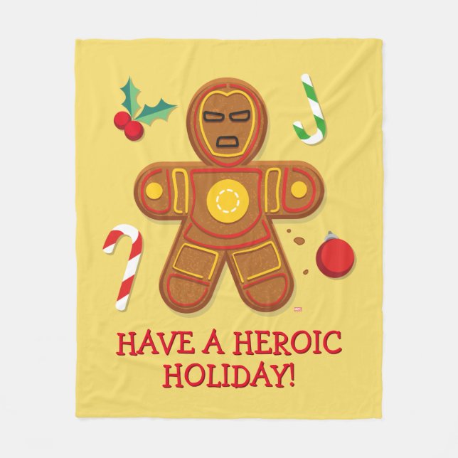 Avengers Seasonal | Iron Man Cookie Fleece Blanket (Front)