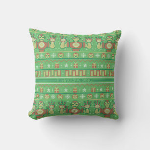 Avengers Seasonal Iron Man Cross-Stitch Pattern Throw Pillow