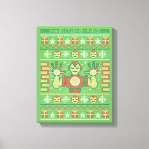 Avengers Seasonal Iron Man "Get Your Jingle On" Canvas Print