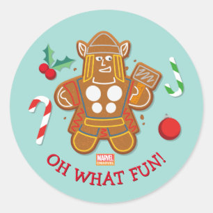 Avengers Seasonal Thor Cookie Classic Round Sticker