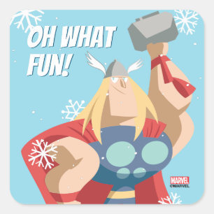 Avengers Seasonal Thor Square Sticker