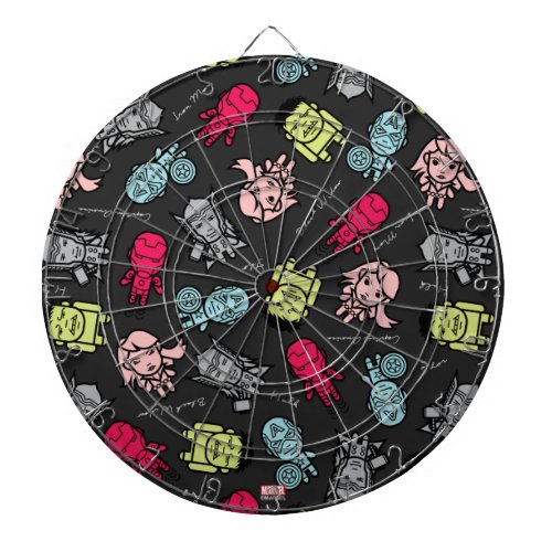 Avengers Simple Line Art Toss Pattern Dartboard