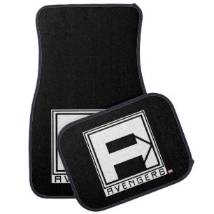 Avengers Square Blocked Avengers Logo Car Floor Mat