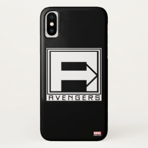 Avengers Square Blocked Avengers Logo iPhone X Case