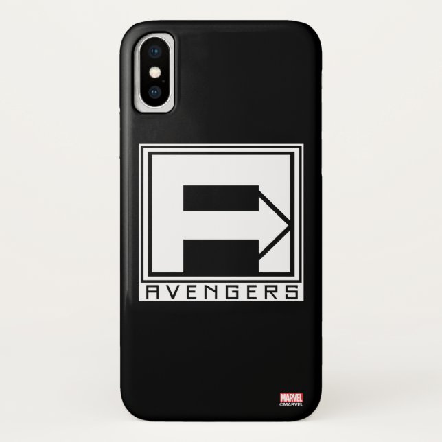 Avengers | Square Blocked Avengers Logo Case-Mate iPhone Case (Back)