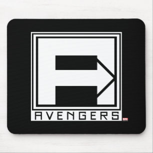 Avengers   Square Blocked Avengers Logo Mouse Pad