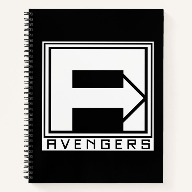 Avengers | Square Blocked Avengers Logo Notebook (Front)