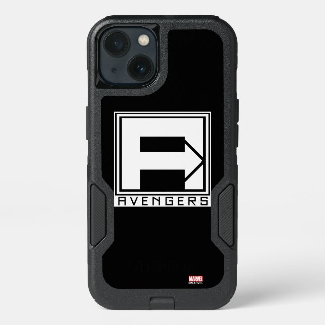 Avengers | Square Blocked Avengers Logo Otterbox iPhone Case (Back)