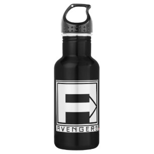 Avengers Square Blocked Avengers Logo Stainless Steel Water Bottle
