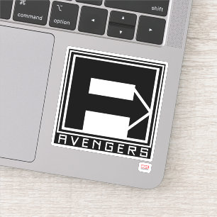 Avengers   Square Blocked Avengers Logo Sticker