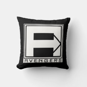 Avengers   Square Blocked Avengers Logo Throw Pillow