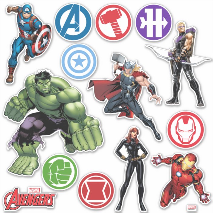 Avengers Sticker Sheet | Zazzle